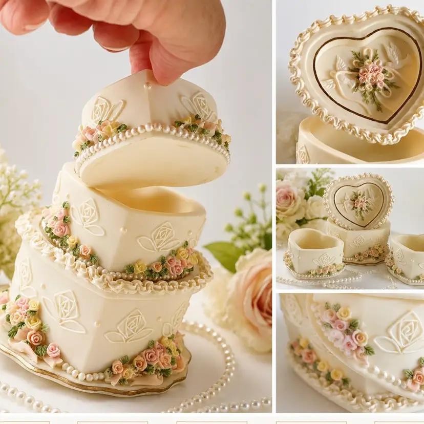 Wedding Lillian Rose Victorian Revival Wedding Box Centerpiece Antique