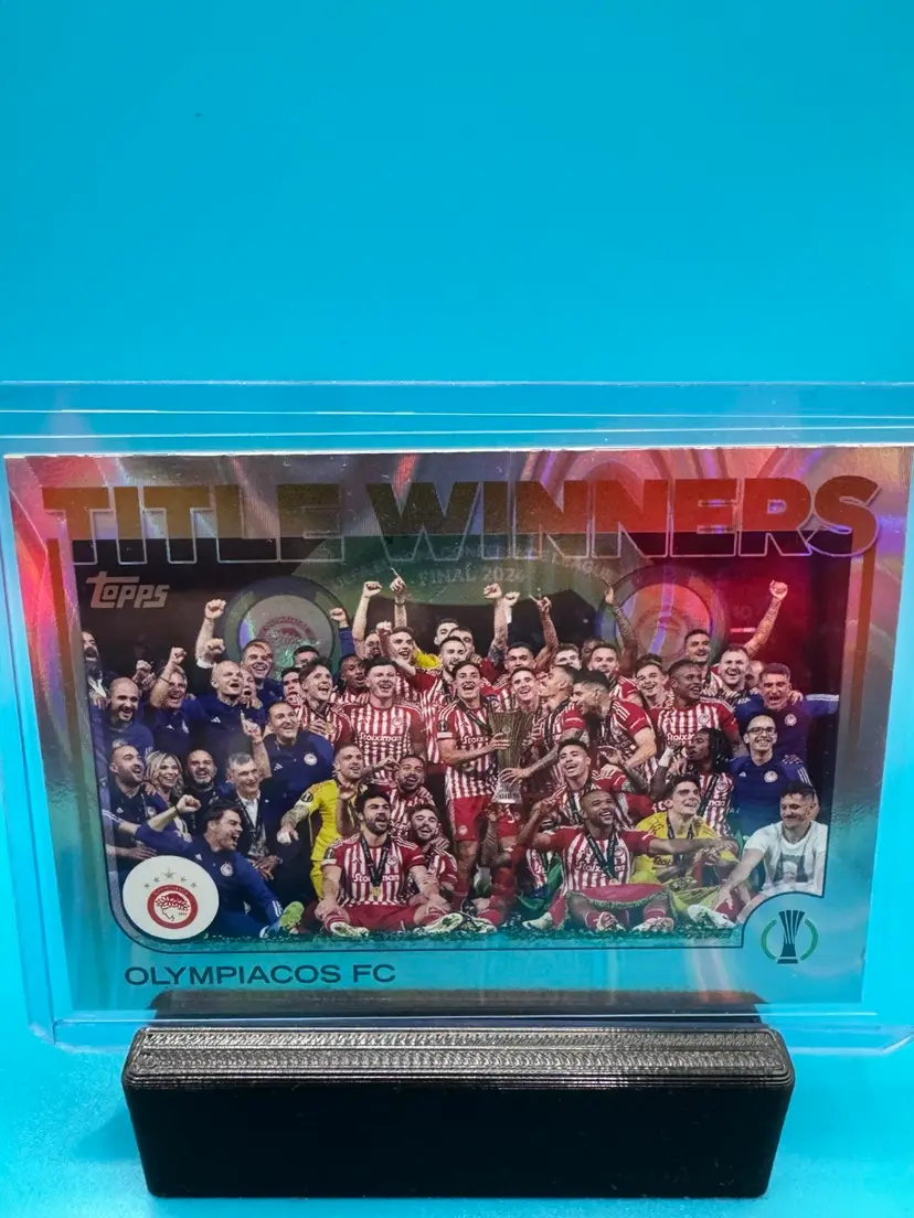 Olympiacos Topps UEFA CC Title Winners Rain Drops Parallel