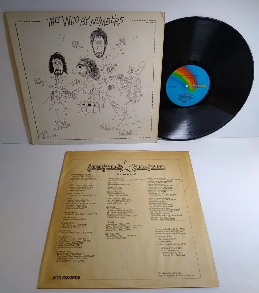 The Who The Who By Numbers Vinyl LP Record Album Hard Rock 1979 Issue Slip Kid