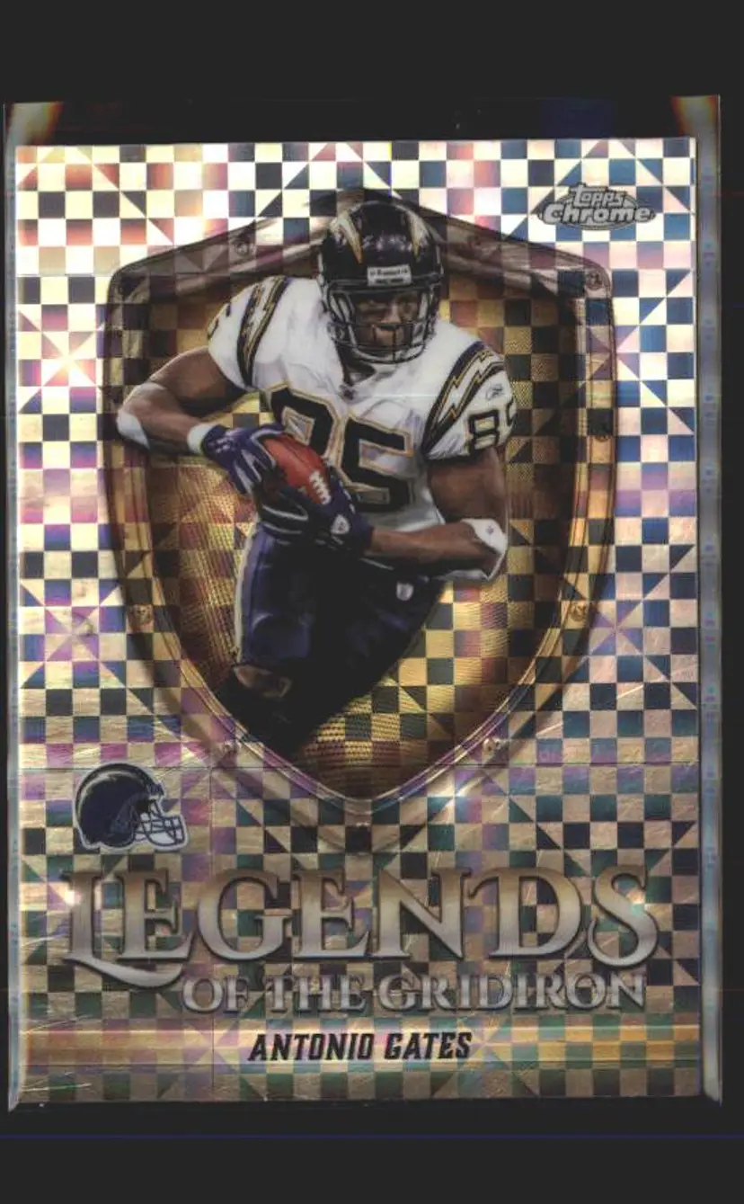 Antonio Gates 2025 Topps Chrome Legends of the Gridiron X-Fractor - (140) - San Diego Chargers