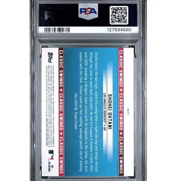 2025 Topps All Star Shohei Ohtani Classic Swings PSA 10 Los Angeles Dodgers