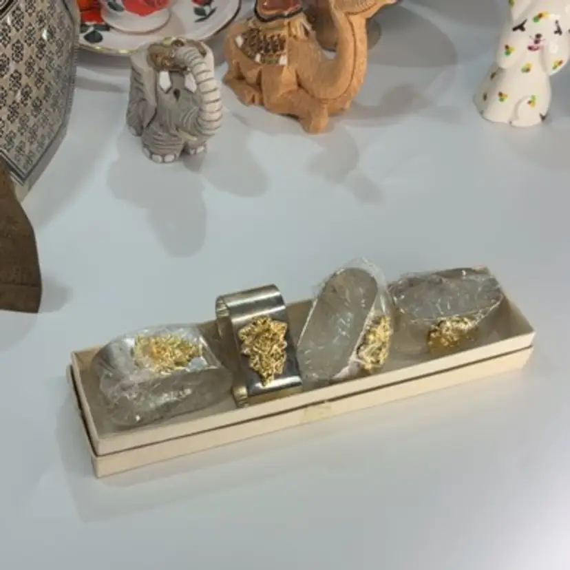 Silver And Gold Tone Napkin Rings