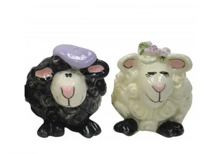 Heather Goldwin Sheep Salt And Pepper Shakers