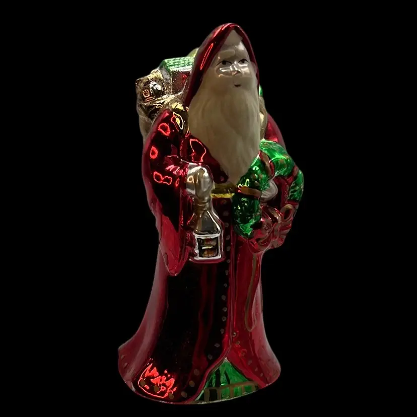 Ceramic Metallic Painted Father Christmas