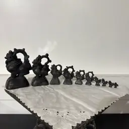 Vintage Burmese Lion Drago Pose Antique Opium Weight  Bronze Lot 10