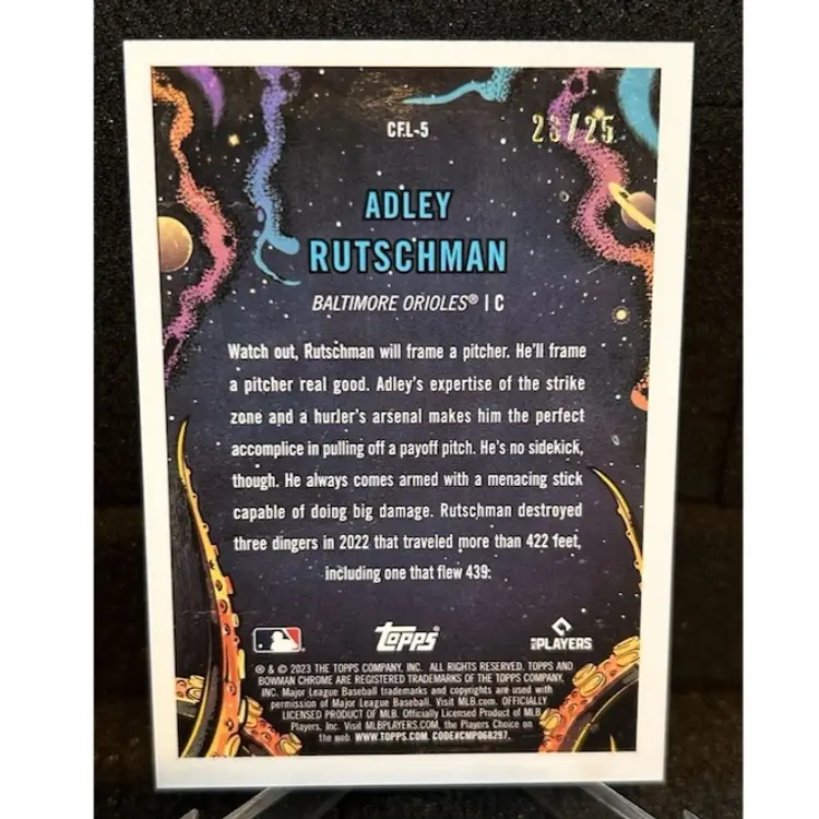 2023 Bowman Chrome Adley Rutschman /25 Orange Orioles It Came to the League