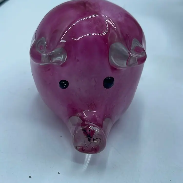 35 Pink Pig Paperweight 2.5”