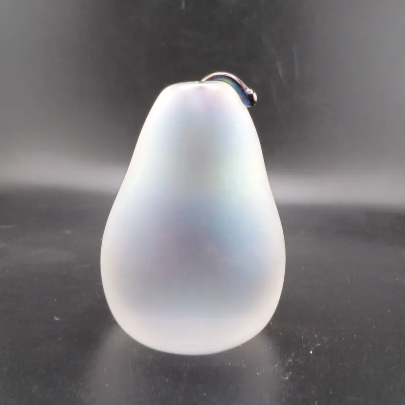Zellique Studios pear paperweight, signed