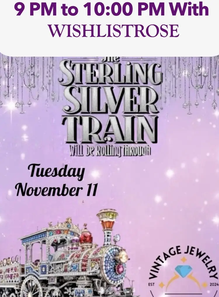 Sterling Silver Train! ALL ABOARD With Rose🌹