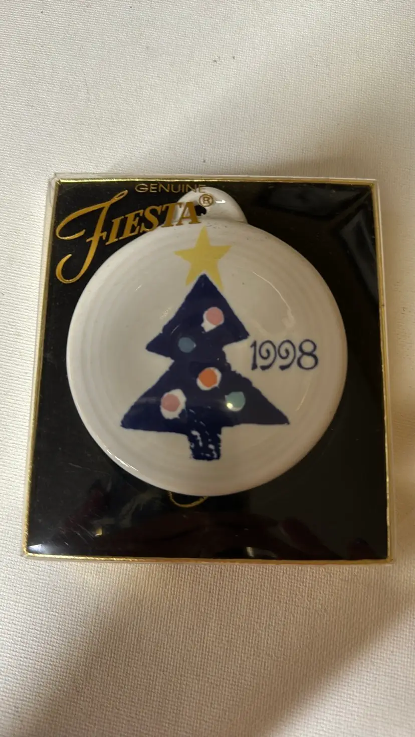 Fiestaware Christmas Ornament 1998 May Co. Exclusive Stylized Christmas Tree
