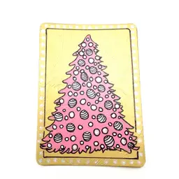 Artist Trading Card Tis The Season Pink Silver
