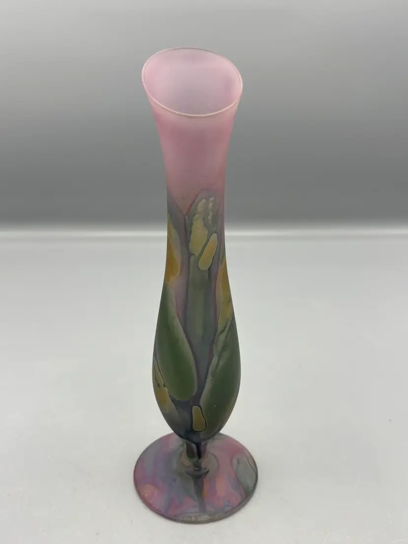 Vintage Nouveau Art Reuven hand painted vase