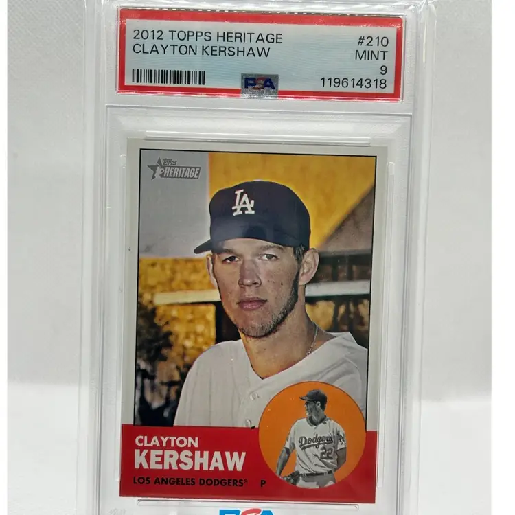 Clayton Kershaw 2012 Topps Heritage PSA 9 LA Dodgers