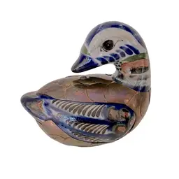 Mexican, Tonala, hand made, brass and ceramic DUCK. Really cute! 🦆