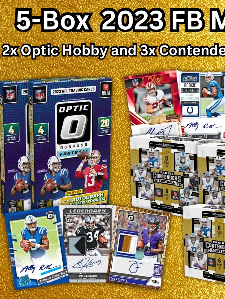 5-Box 2023 Football Mixer (2x Optic And 3x Contenders)