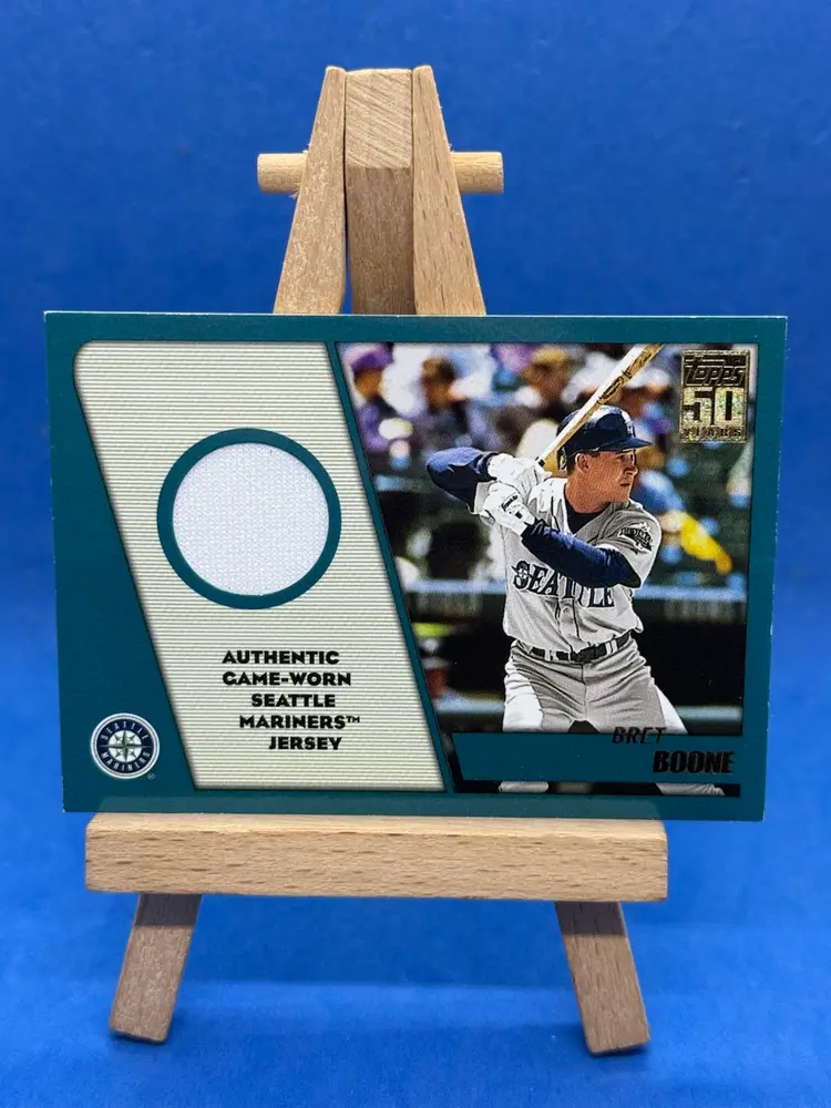2001 Topps Bret Boone Game Used Jersey Relic Seattle Mariners