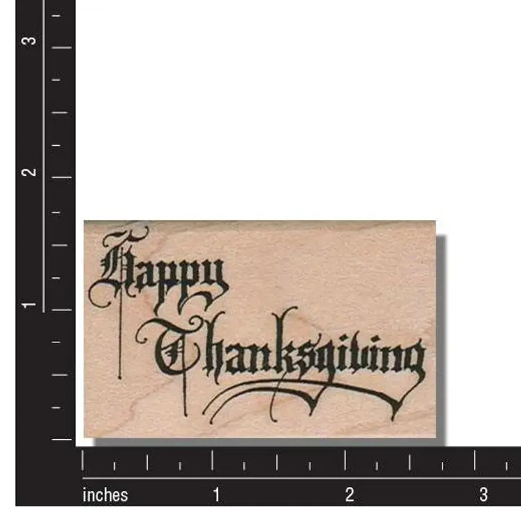 Happy Thanksgiving Rubber Stamp