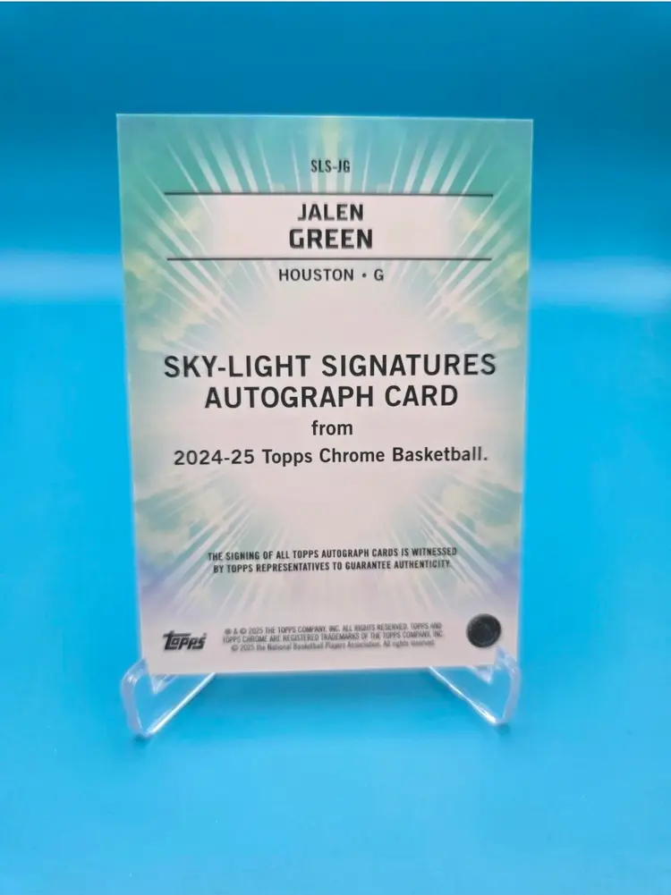 Jalen Green 2024-25 Topps Chrome Auto 2/5 Red Skylight Signature Houston Phoenix Suns