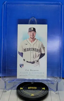 Cal Raleigh 2022 Topps Allen & Ginter RDV-9 Rookie Design Variation Minis RC Seattle Mariners