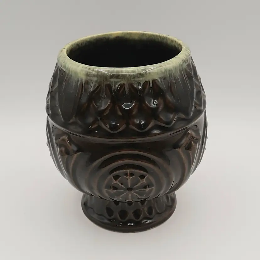 Vintage Hull Pottery USA MCM Pedestal Planter Vase