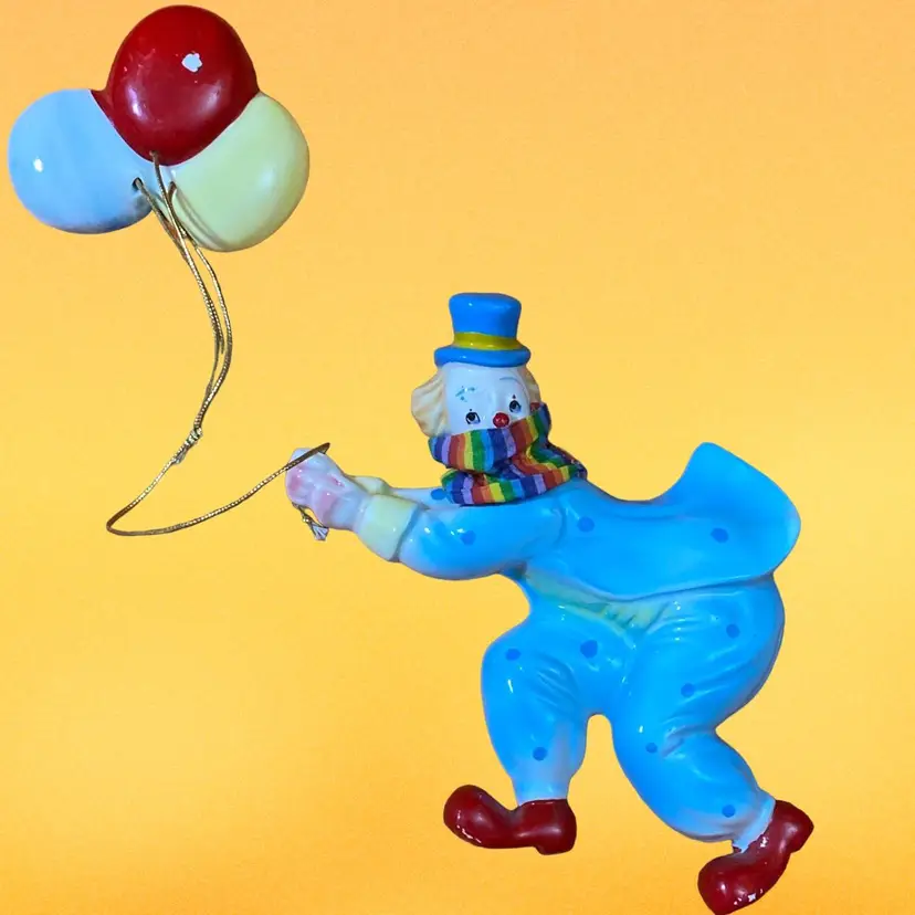 1980’s Jerome Clown Balloon Circus Ceramic Wall Decor 