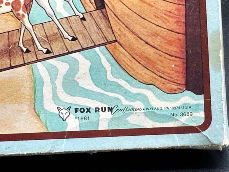 8 Vintage 1981 Fox Run Noahs Ark Metal Cookie Cutters Complete Set Original Box