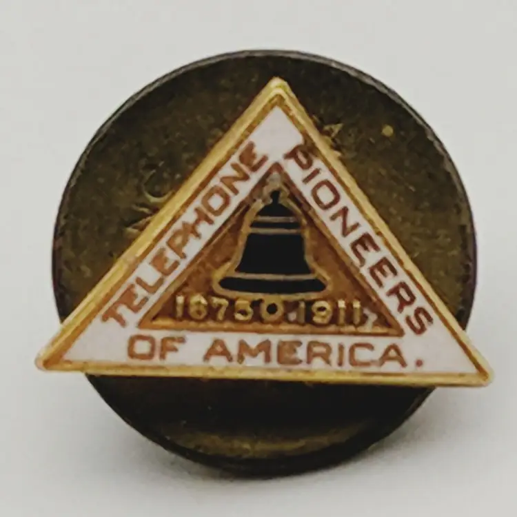 Telephone Pioneers of America Hat Lapel Pin 1875 1911 Charity Organization