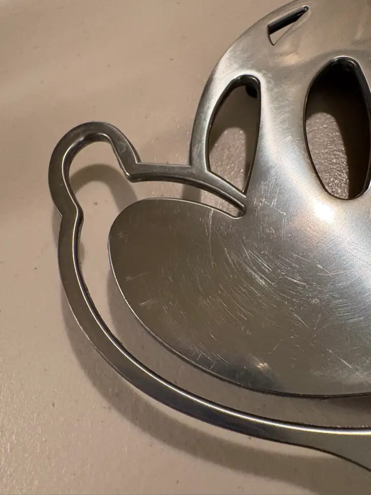 Vintage Large 9.5" Disney Mickey Mouse Kitchen Trivet Aluminum Metal Hot Plate Holder