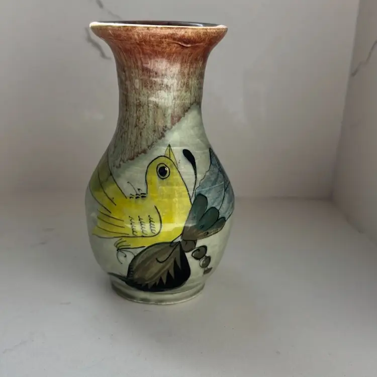 5.25” Tonala Vase -signed Mexico