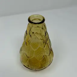 Vintage Wheaton Glass Amber Leaf Bottle