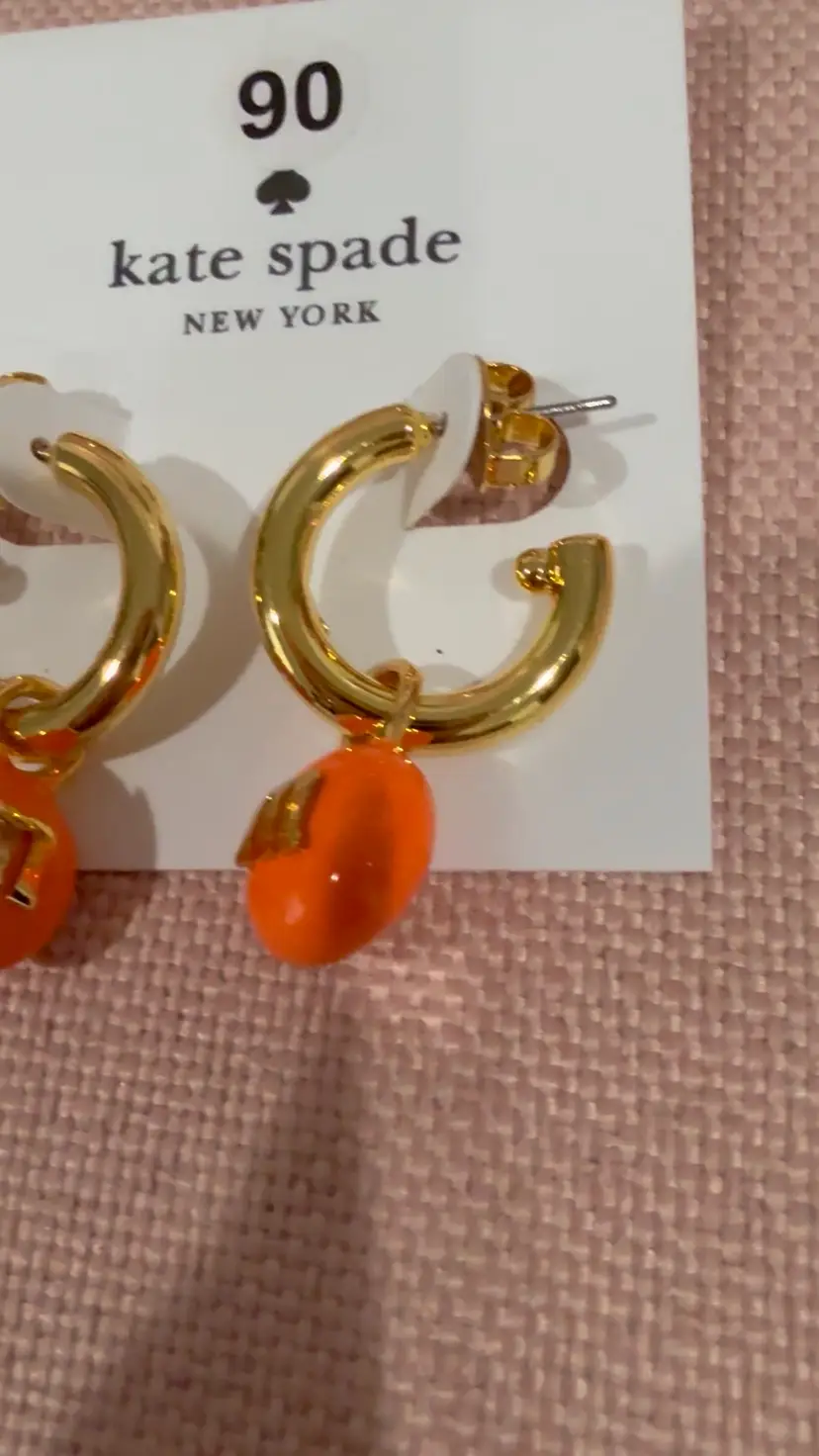 Kate Spade Gold Hoop Huggie MnM Earrings Special Gift