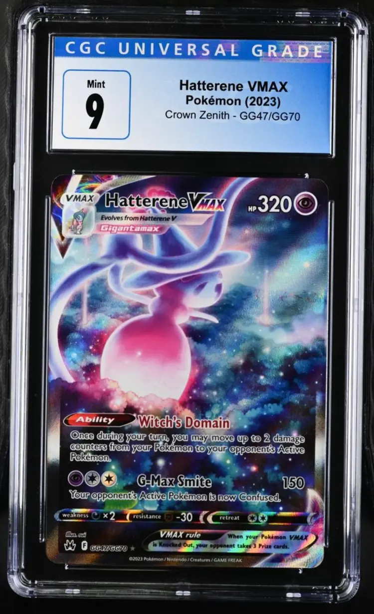 Hatterene VMAX GG47/GG70 Crown Zenith: Galarian Gallery Holo CGC 9 Pokemon