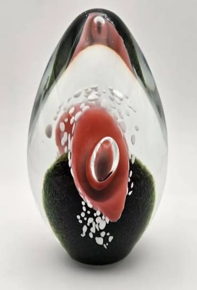 Vintage Signed Robert Eickholt Paperweight Dated 1992