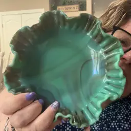 Green Slag Glass