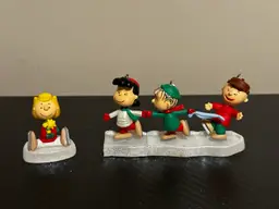 2010 Hallmark Ornaments - The Peanuts Gang, Ice Skating, Set of Four