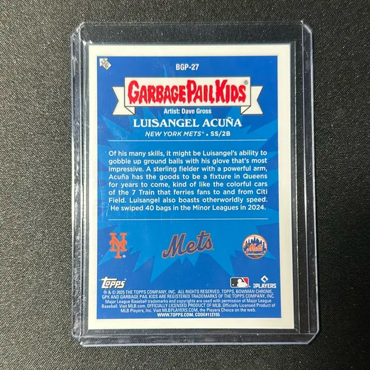 Luisangel Acuna 2025 Bowman Chrome GPK RC New York Mets