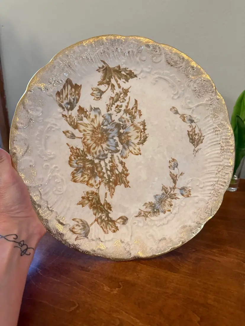 ☀️12-1/2” D Antique Warwick China Plate