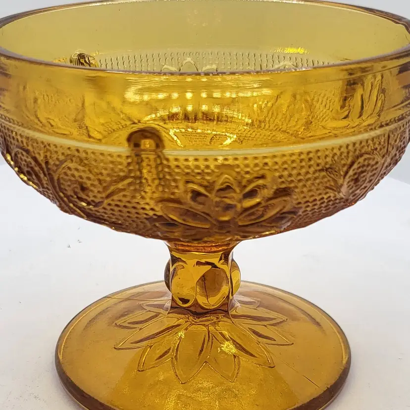 Vintage Amber Glass Indiana Tiara Glass Fairy Lamp Bottom