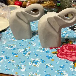 Elegant elephant bookends with clean lines