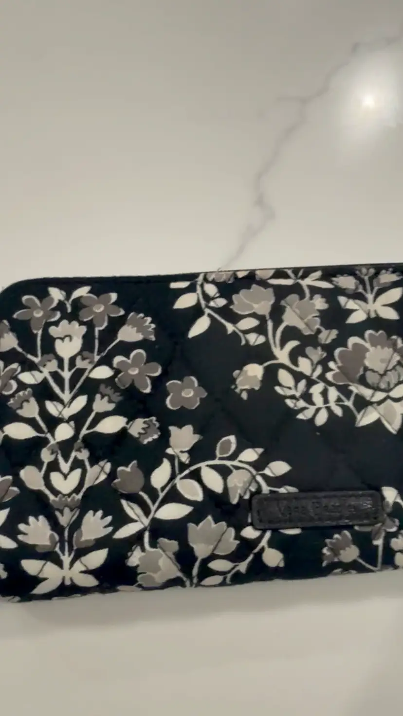 Vera Bradley Black White Floral Wallet