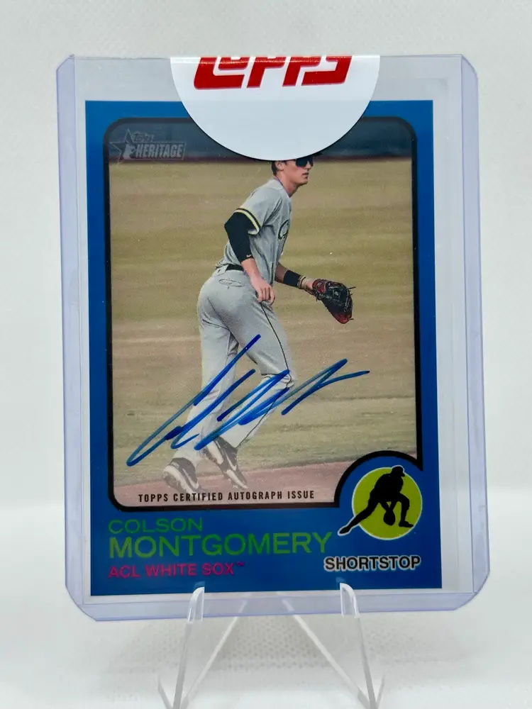 Colson Montgomery Blue Auto /99 Heritage Minor Chicago White Sox