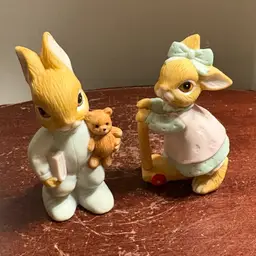 Set Of 2 Homco Baby Bunnies