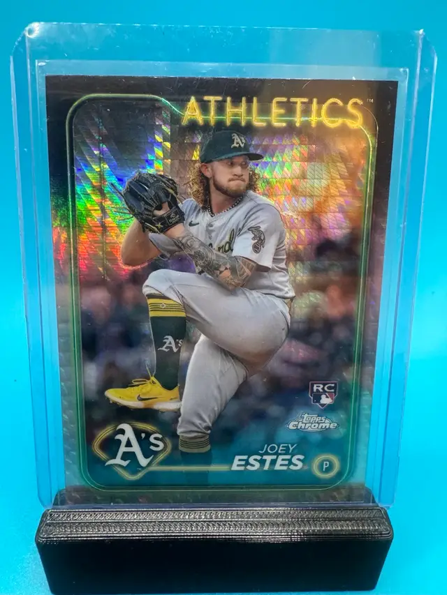 Joey Estes Topps Chrome Prism Refractor RC Oakland Athletics
