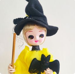 Vintage Handmade Halloween Witch Pose Doll