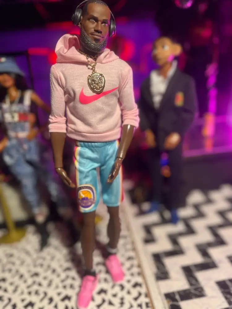 Bball Shorts Blue Pink GG Shorts For tall/muscle/IT Male Doll