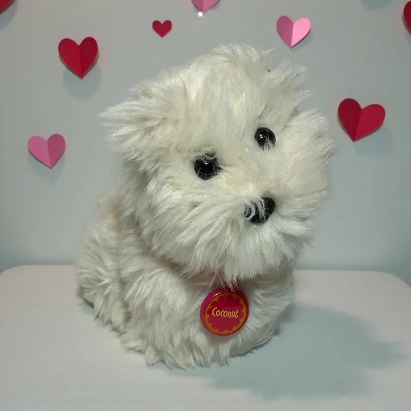 American Girl Doll Dog Coconut White Westie Terrier Pet W/ Collar 5 Inch