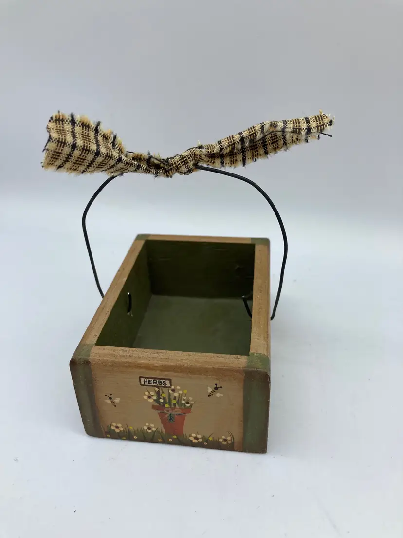 Small Wooden Hand Painted Gardening Box