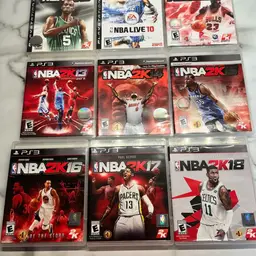 Lot Of 8 PS3 NBA Games Plus One Empty Case