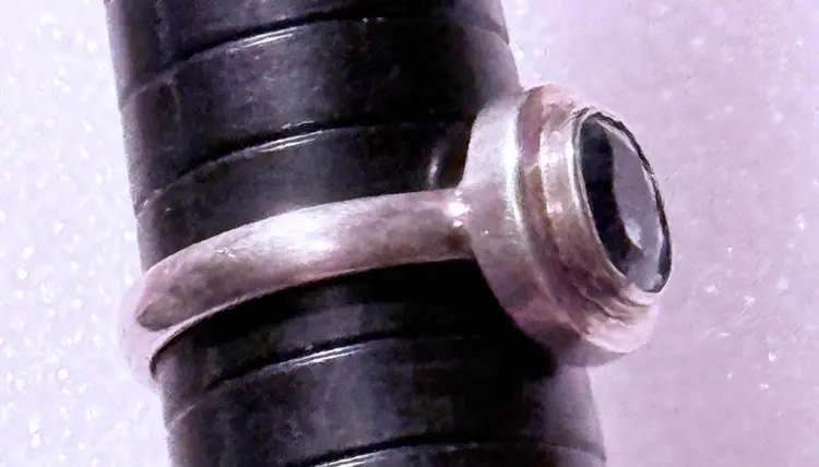 Vintage Sterling Ring Size 7 With Blue Topaz Gemstone