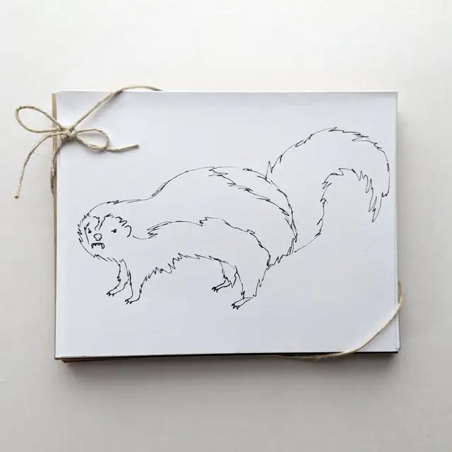 Made by Me! Grumpy Skunk Honey Badger Animal Cards